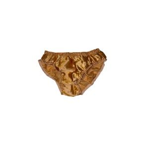 Vintage Gold Silk Panties - Women’s Size Large